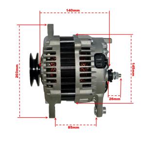 Generatorkit 14V 125A + Balmar MC618 regulator Sens - 4