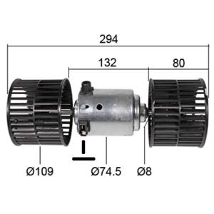 Fläktmotor 12V Kobelco - 1
