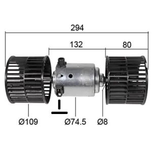 Fläktmotor 12V Kobelco - 1