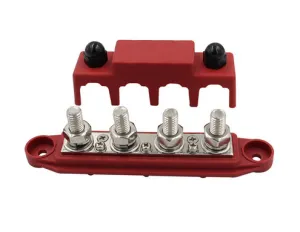 Kopplingsplint Busbar 4xM8 (+) röd - 1