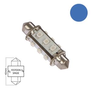 LED Spollampa 42mm 1.2W blå - 1