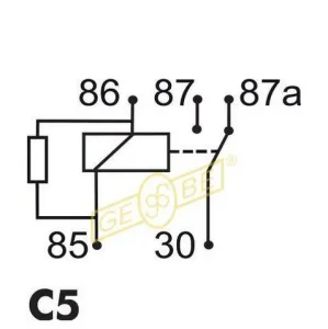 Minirelä växlande 12V 30/40A med resistor - 3