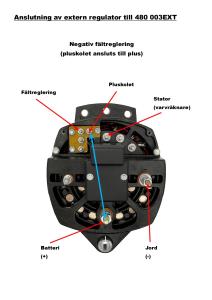 Generator 24V 175A 2-polig (Extern regulator) - 2