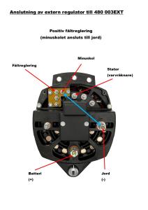 Generator 24V 175A 2-polig (Extern regulator) - 3