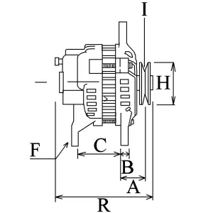 Generator 12V 35A 1-polig - 6