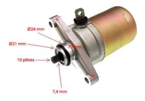 Startmotor 12V 10 Kuggar (CCW) - 1