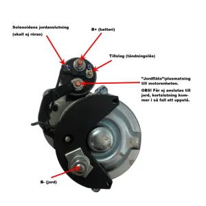 Startmotor 12V 3.1kW (2-polig) 11 Kuggar CW - 5