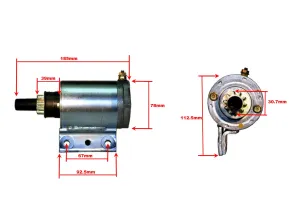 Startmotor 12V 0.5kW, 10 Kuggar CCW - 5