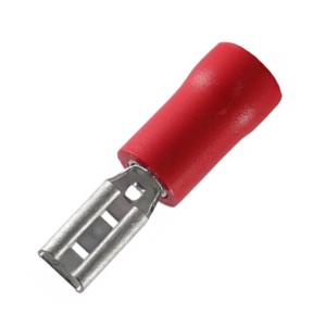 Kabelsko 2.8mm flatstift, röd - 1