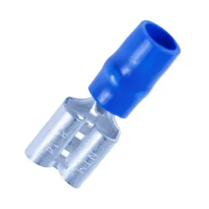 Kabelsko 6.3 mm flatstift, blå - 1