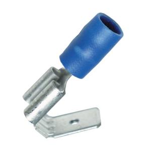 Kabelsko 6.3 mm flatstift, blå - 1