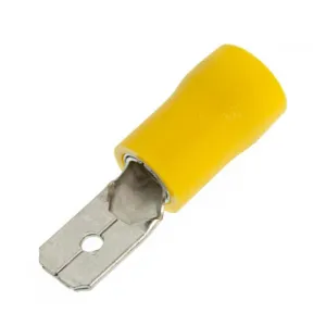 Kabelsko gul 6.3mm flatstift hane - 1