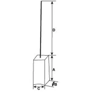 Fläktmotorkol, 12x6x6mm - 2