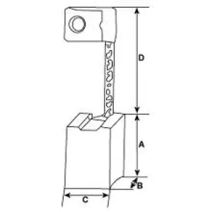 Fläktmotorkol, 17x9x6mm - 2