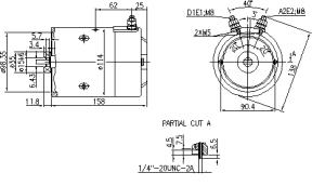 Elmotor 24V 2.2kW (2-polig) - 2