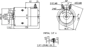 Elmotor 24V 2.2kW (2-polig) - 2