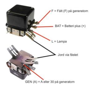 Regulator 12V, eftermarknad Delco-Remy - 2