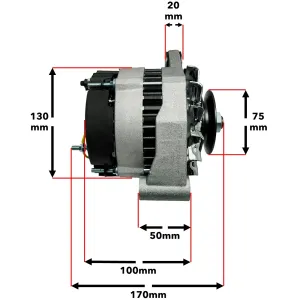 Generator 12V 50A (2-polig) - 9