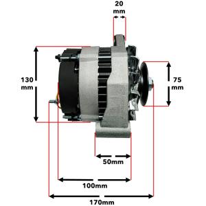 Generator 12V 60A (2-polig) - 7