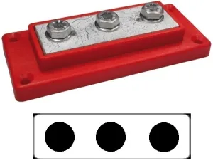 Kopplingsplint 3x95mm2, röd - 1
