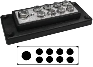 Kopplingsplint 8xM6 + 1xM8, svart - 1