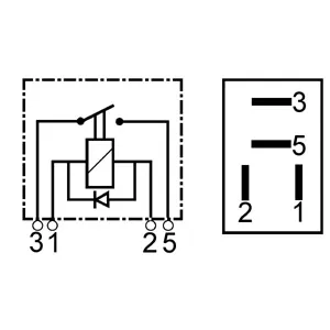 Microrelä 12V-25A med diod - 2
