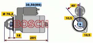 Startmotor 12V 1.1kW (34mm drev) - 4