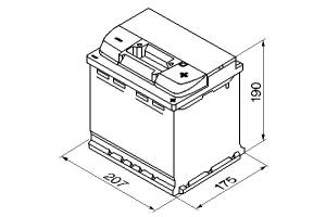 Batteri 12V 52Ah, 470CCA Bosch - 2
