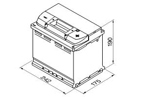 Batteri 12V 60Ah, 540CCA Bosch - 2