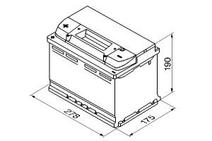 Batteri 12V 74Ah, 680CCA Bosch - 2